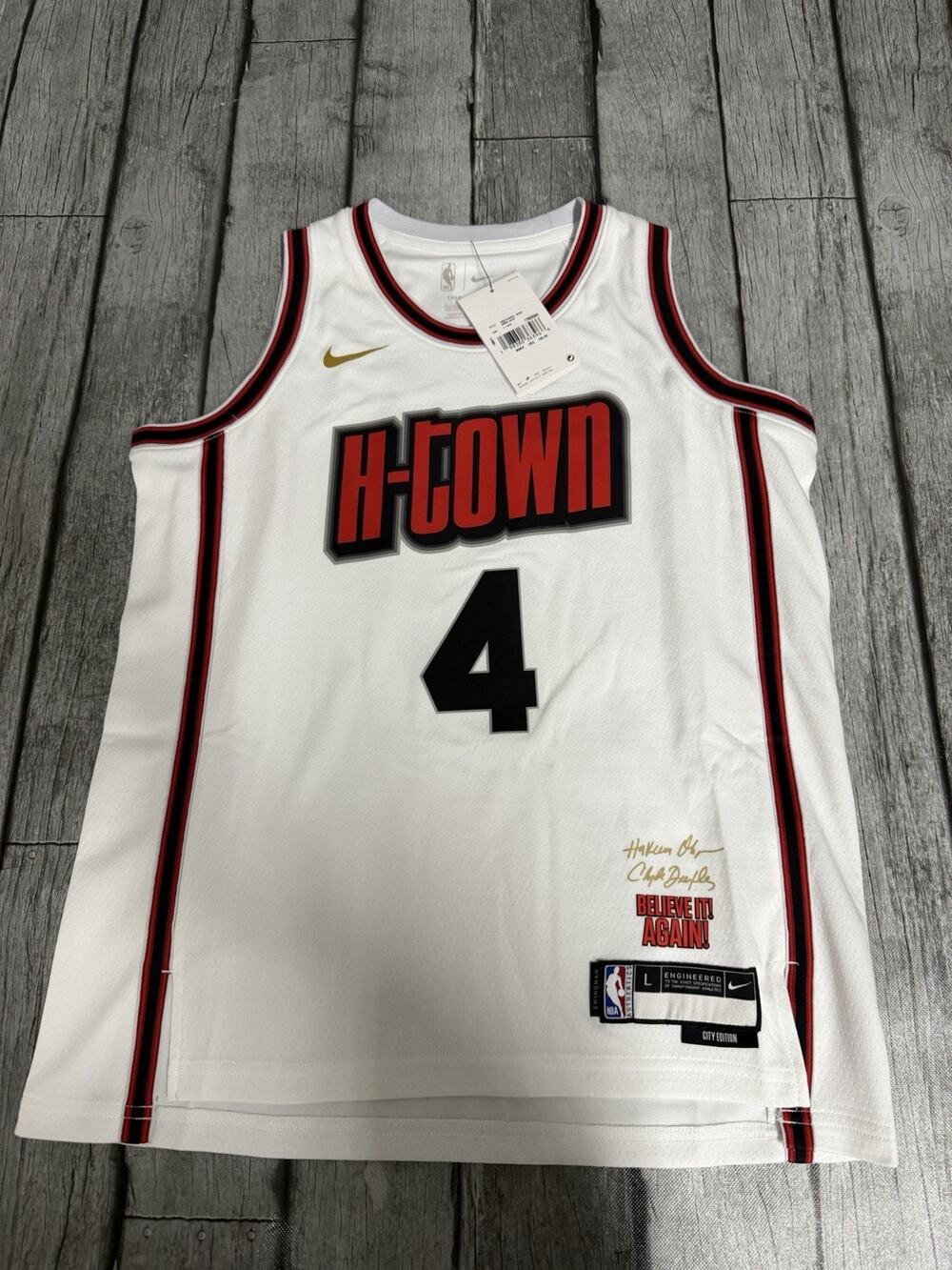 NWT Youth Nike Houston Rockets Jalen Green City Connect Jersey LG 14/16 Swingman